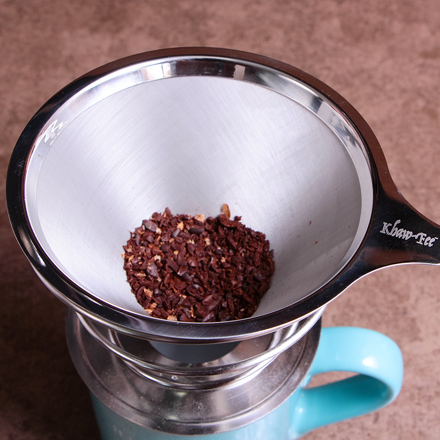 Pour Over Drip Coffee Maker from KhawFee Permanent, Reusable Stainless Steel Pour Over