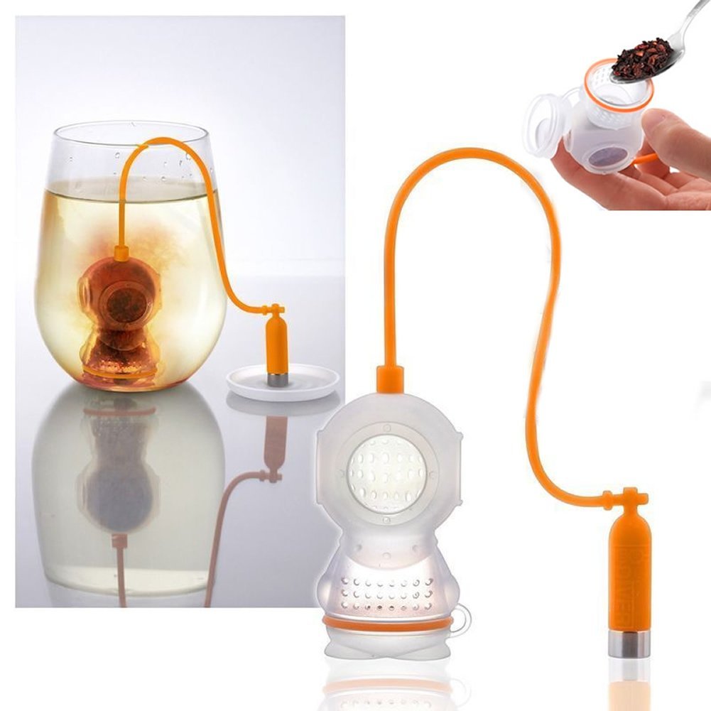 HeroNeo® Deep Tea Diver Infuser Loose Leaf Strainer Silicone Mug Herbal