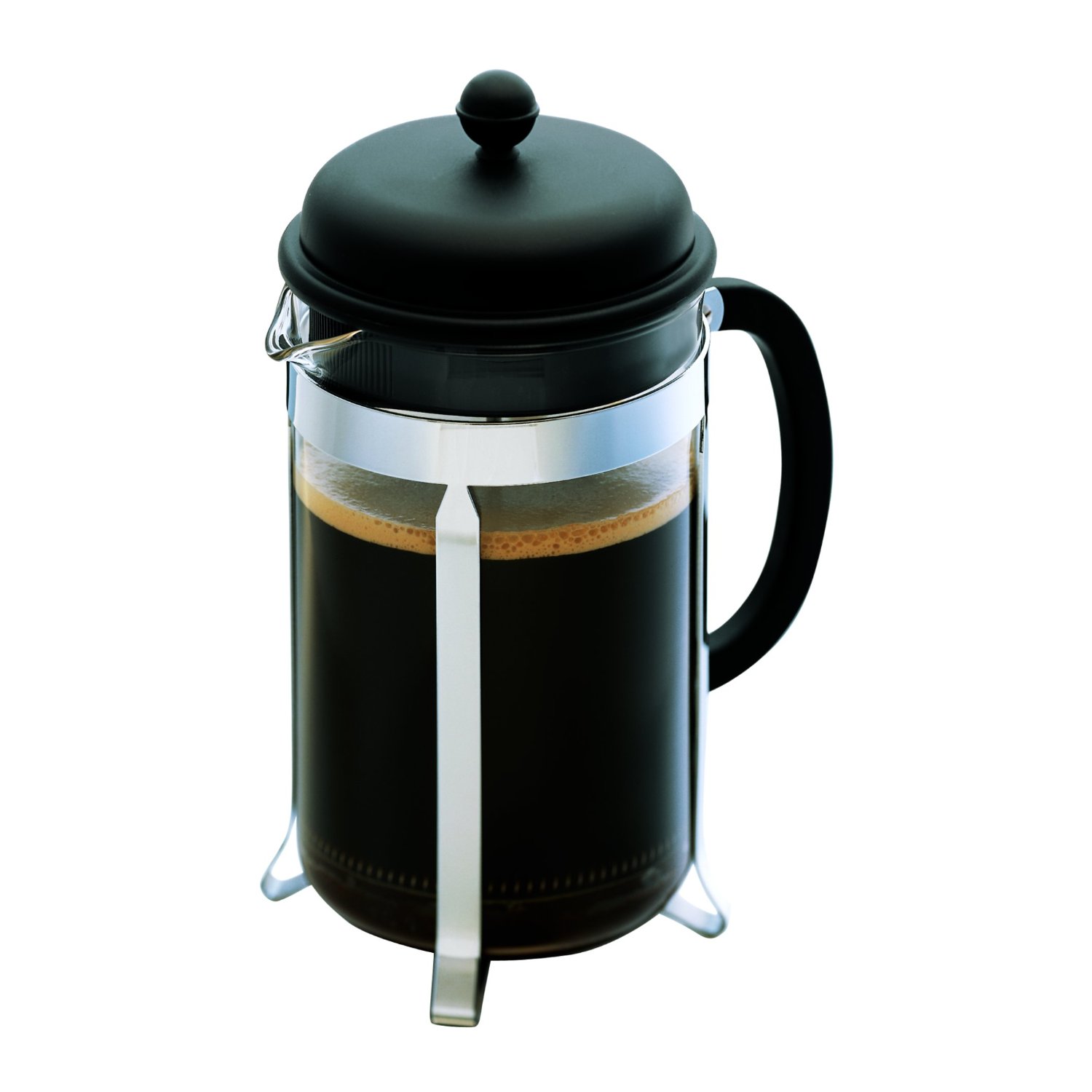 Bodum Caffettiera French Press Coffee Maker, Black Plastic Lid and