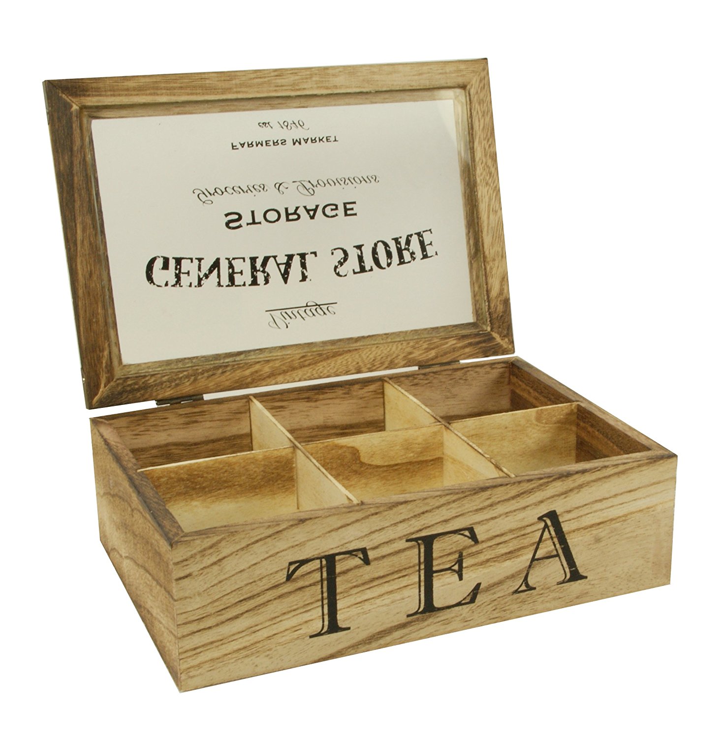 Vintage Shabby Chic Wooden Box Tea Bag Chest 6