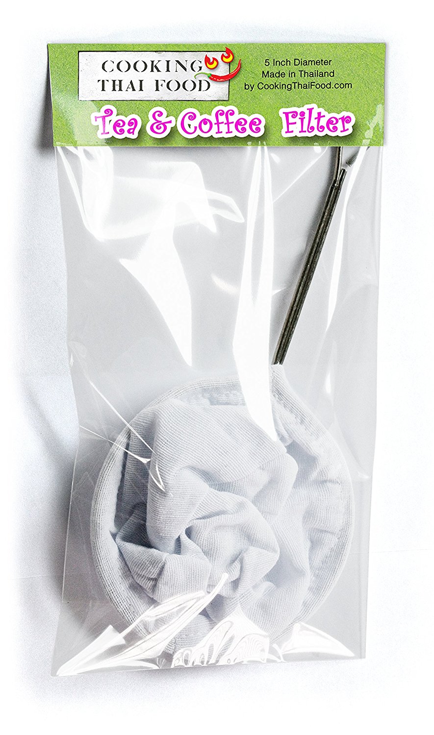 1 X Large Traditional Thai Tea Filter Natural Cotton Cloth Strainer