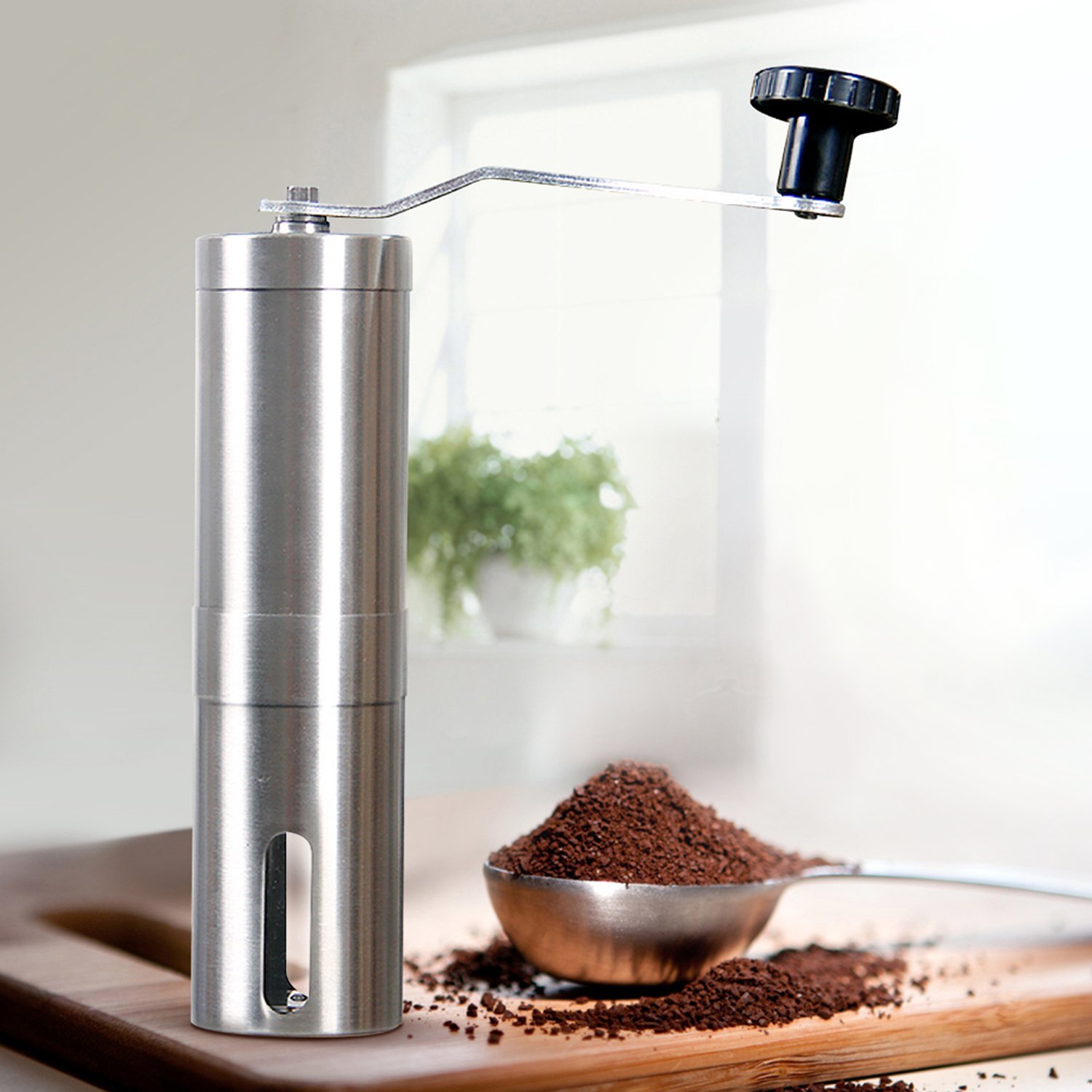 Samyo Portable Stainless Steel Manual Adjustable Ceramic Burr Coffee