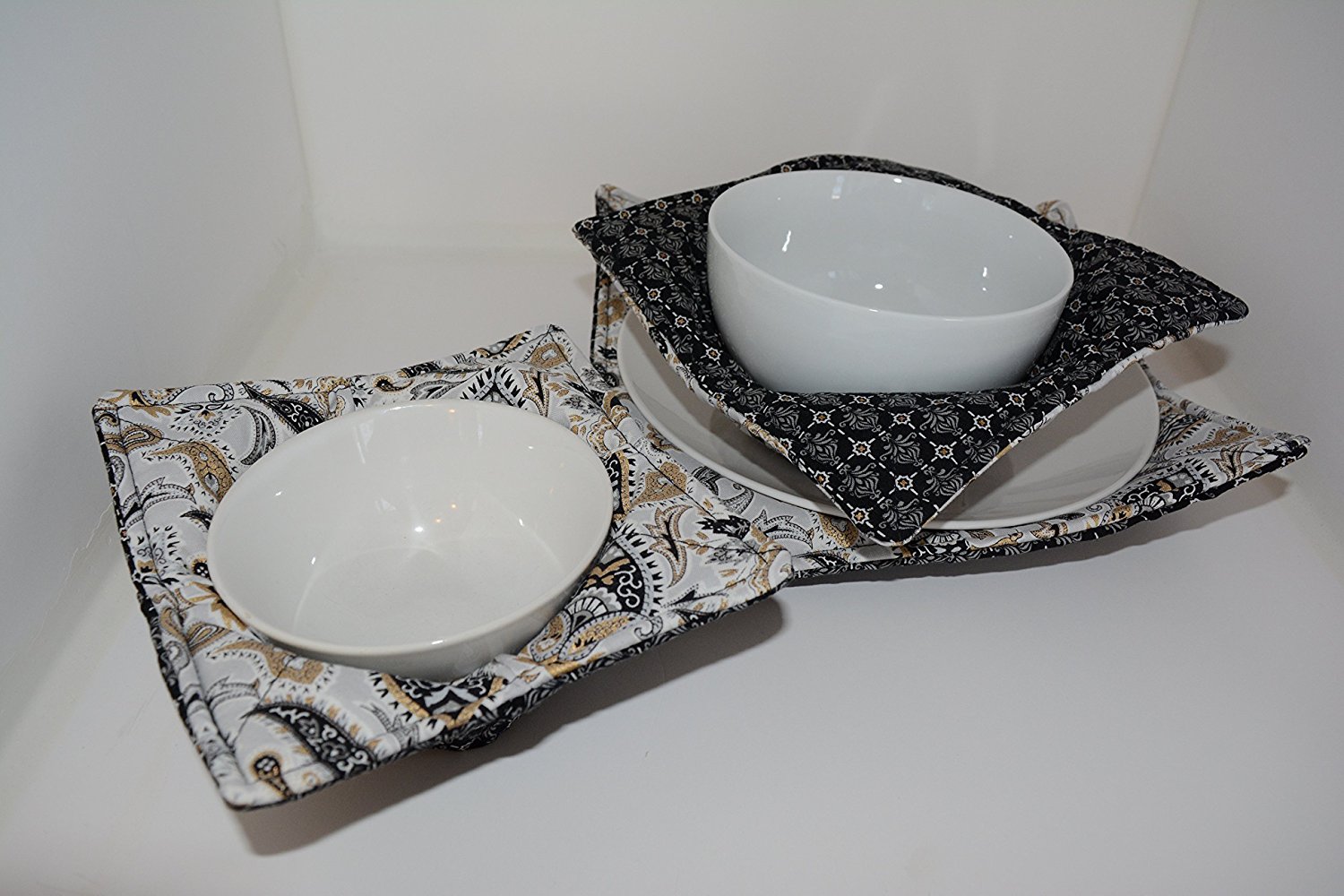 Microwave Bowl Cozies // Reversible // Set of 3 // 1 Small Bowl Cozy