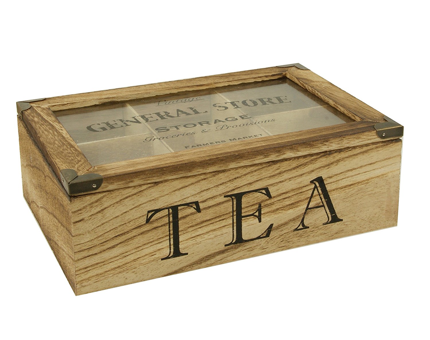 Vintage Shabby Chic Wooden Box Tea Bag Chest 6