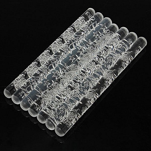 Textured Embossed Acrylic Rolling Pins Fondant Cake Decorating N2 free