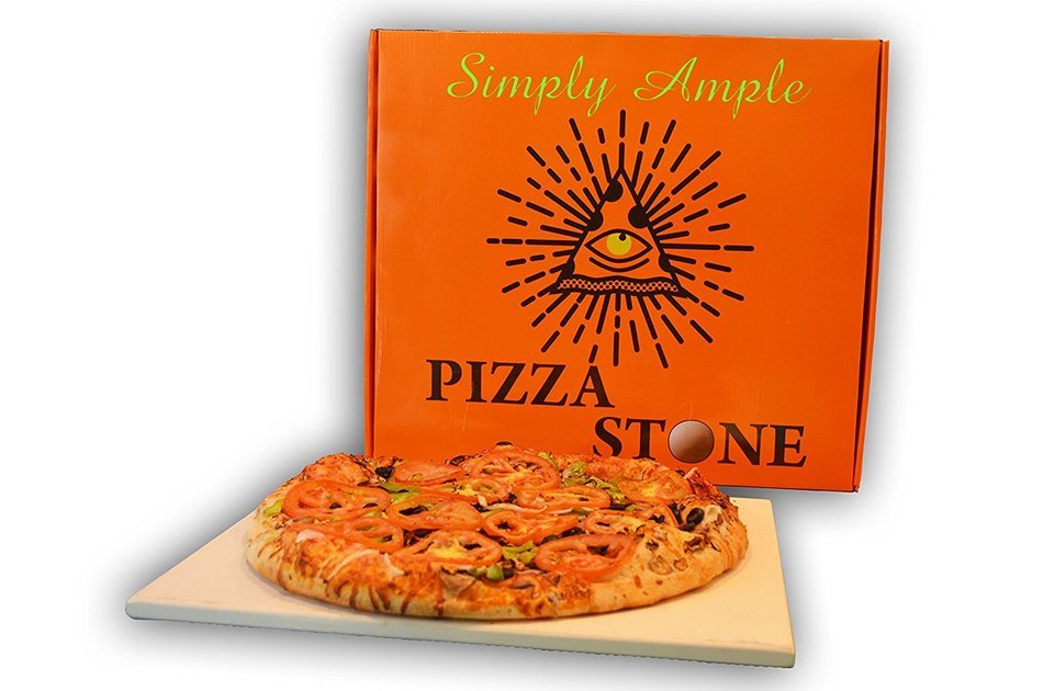 Simply Ample Pizza Stone 16x14” Rectangular Cordierite Baking Stone for