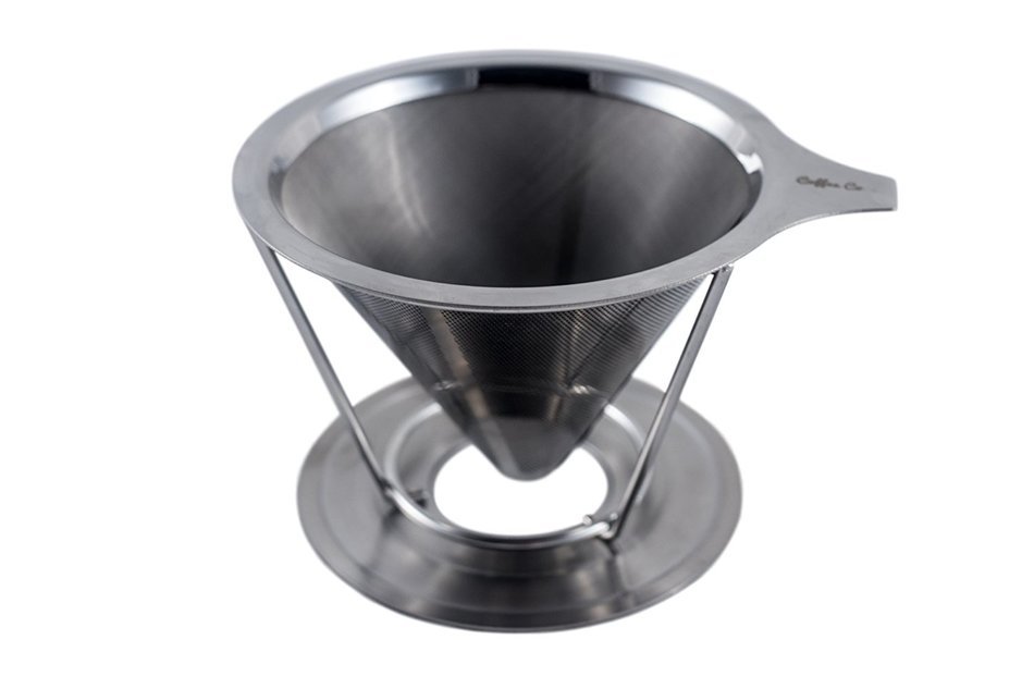 Coffee Cone Stainless Steel Pour Over Coffee Maker, Micro Filter Coffee