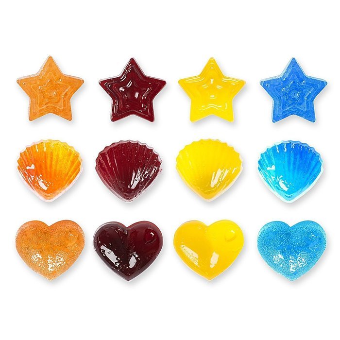 Joyoldelf Candy Molds & Ice Cube Trays Hearts, Stars & Shells