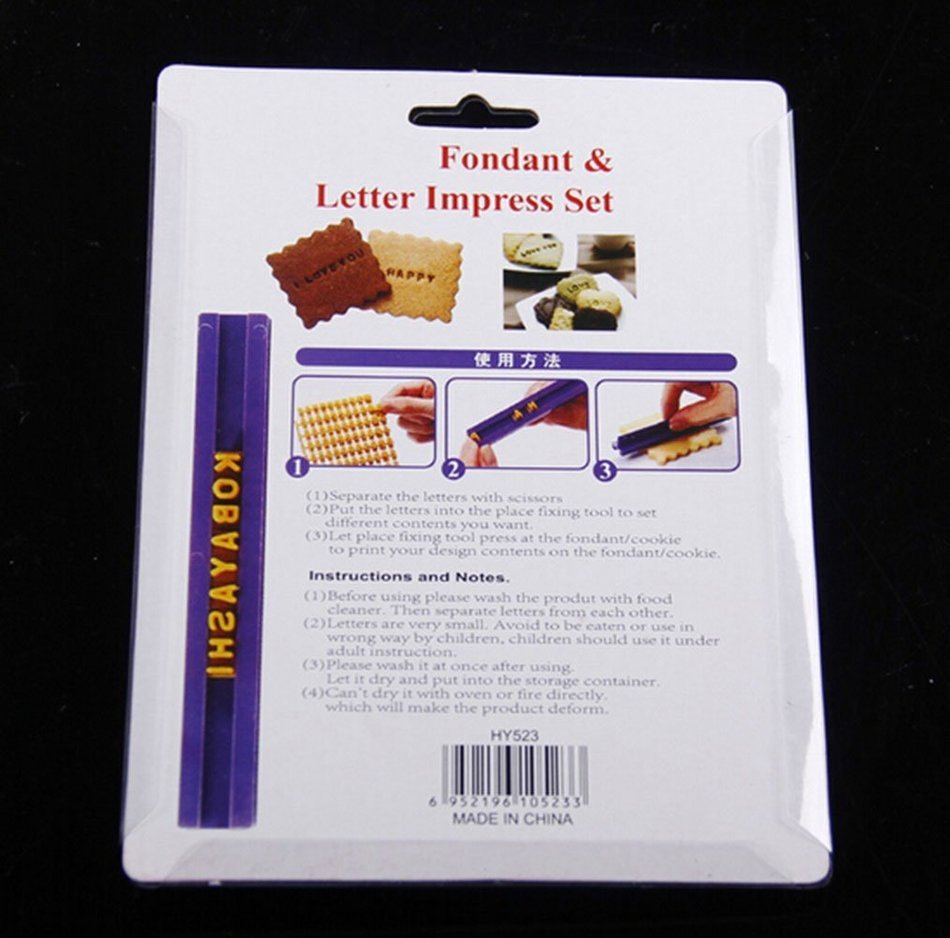 82 Pcs Plastic Alphabet Number Letter Biscuit Fondant Cake Cookie Stamp