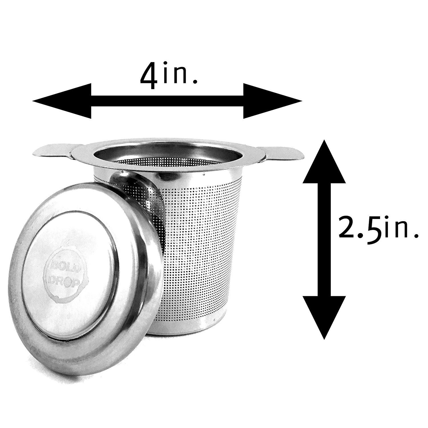 BoldDrop Stainless Steel Fine Filtering Loose Leaf Tea Infuser Basket