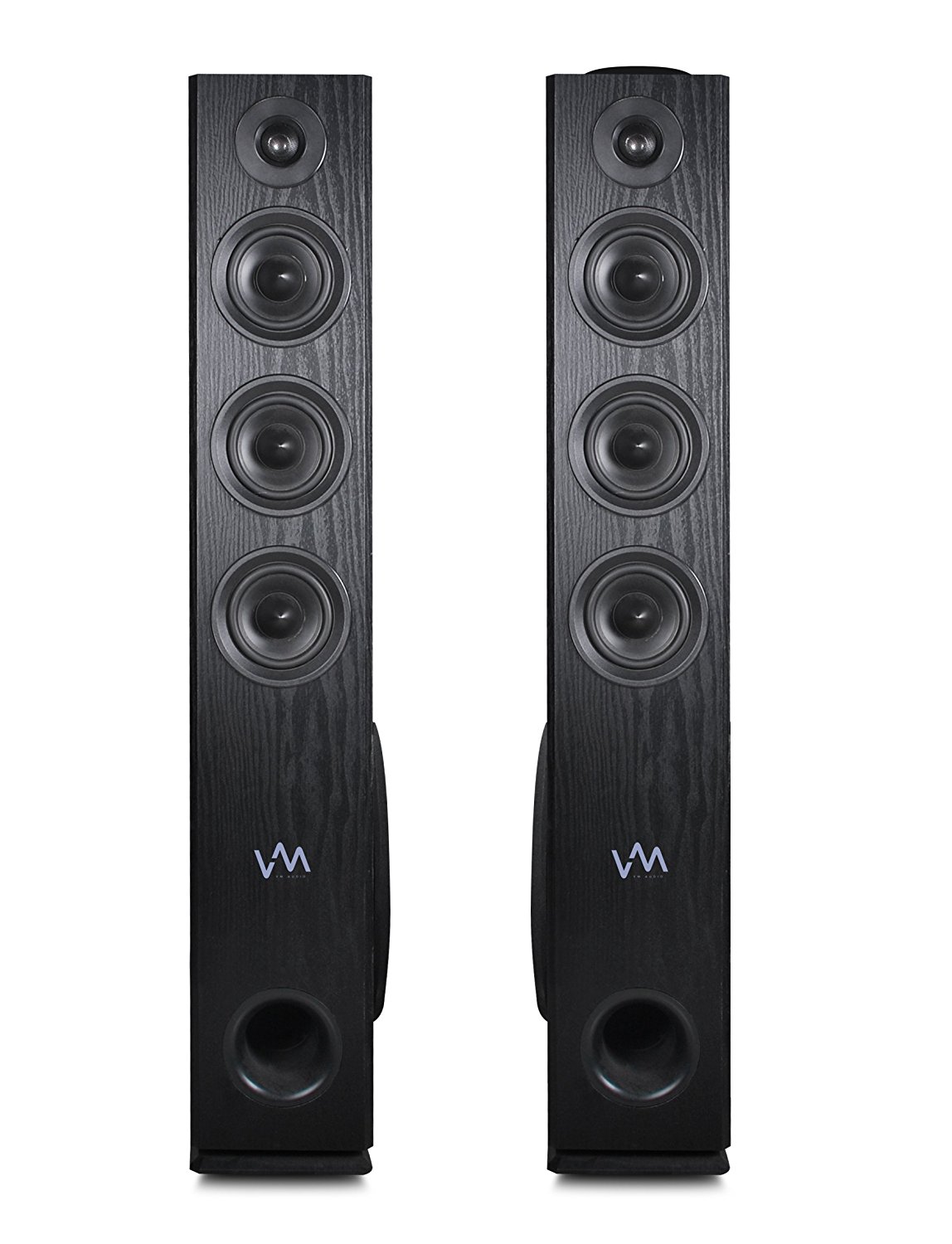 VM Audio EXAT30 Black/Cherry Floorstanding Powered Bluetooth Tower
