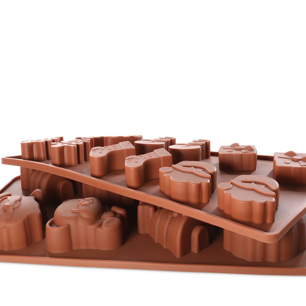 Candy Molds, 2PCS YYP [Christmas Shape Mold] Silicone Candy Making