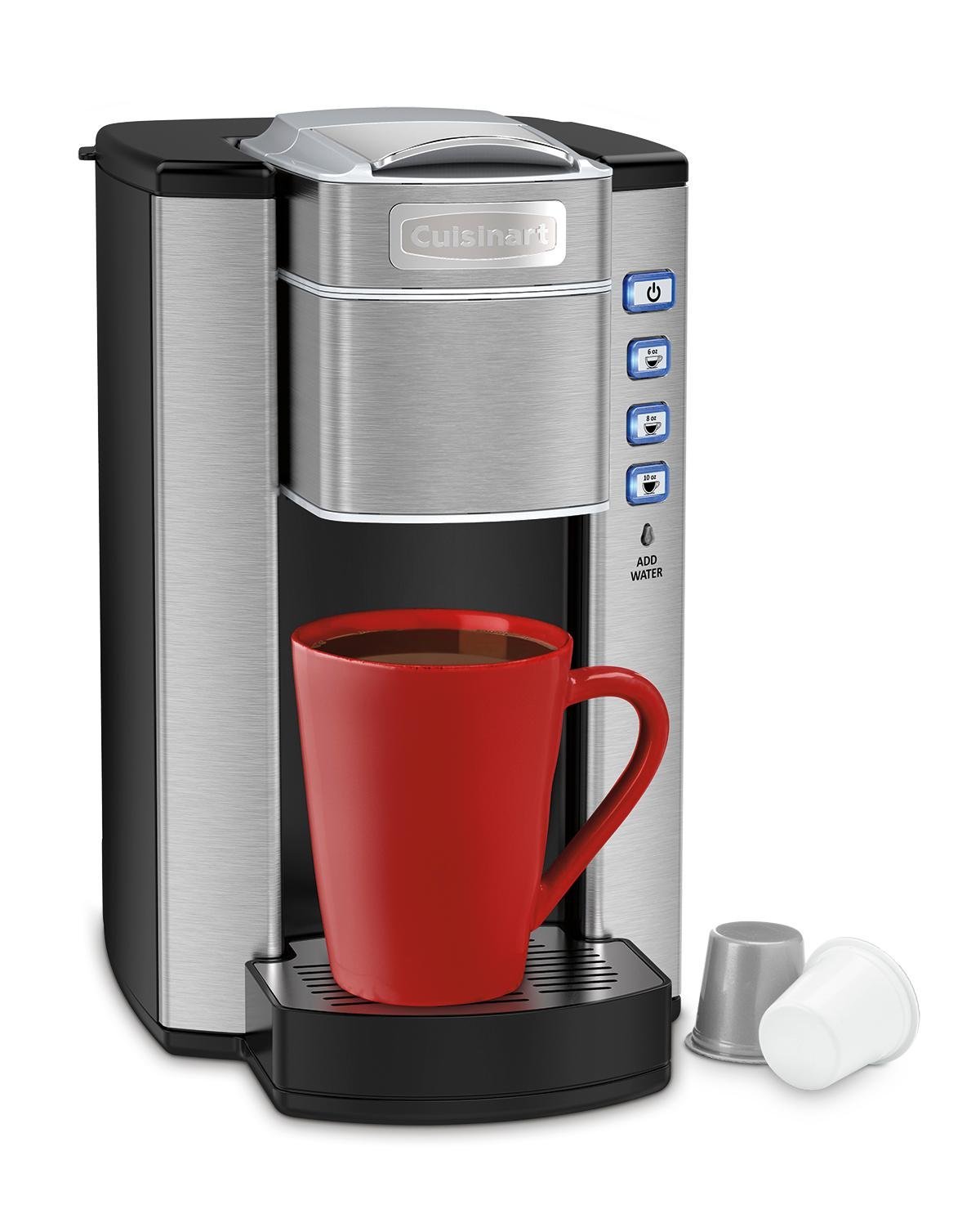CUISINART Compact Single Serve Coffeemaker, Stainless Steel free image