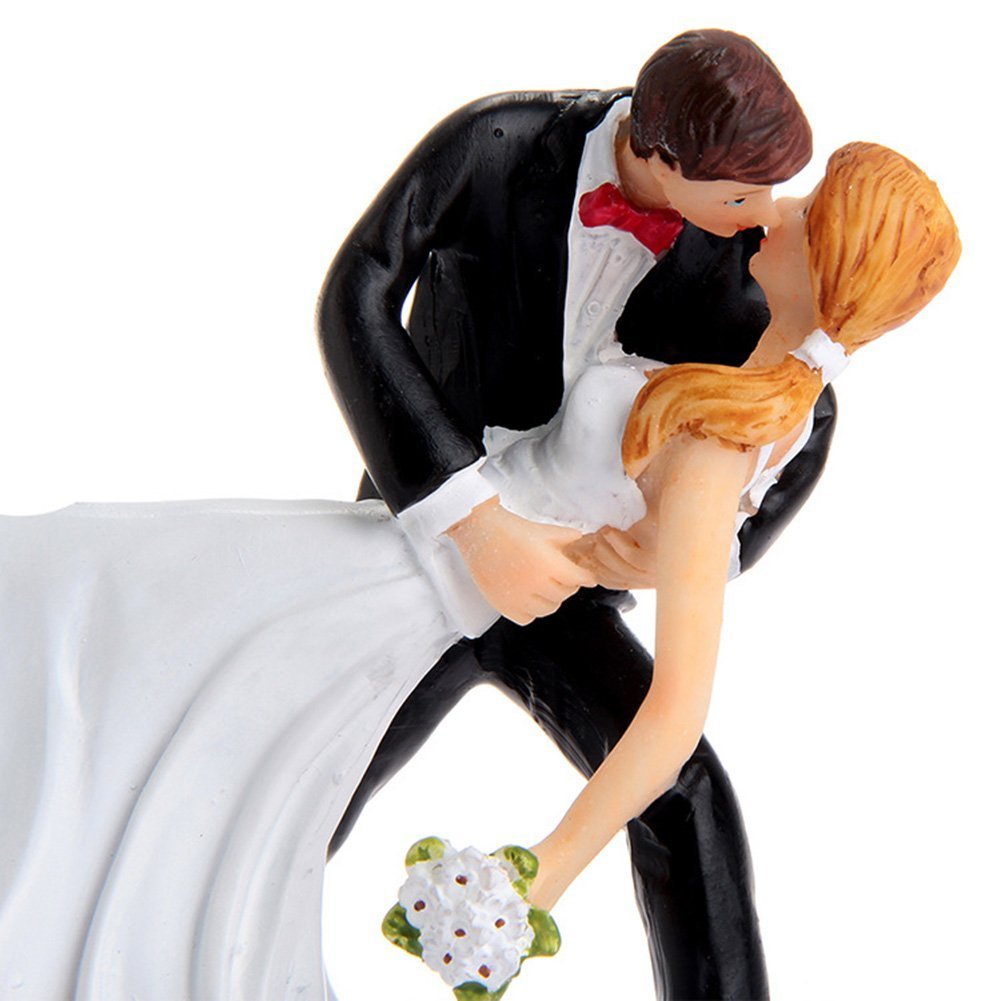 Lingstar A Romantic Dip Dancing Bride and Groom Couple Figurine Cakes
