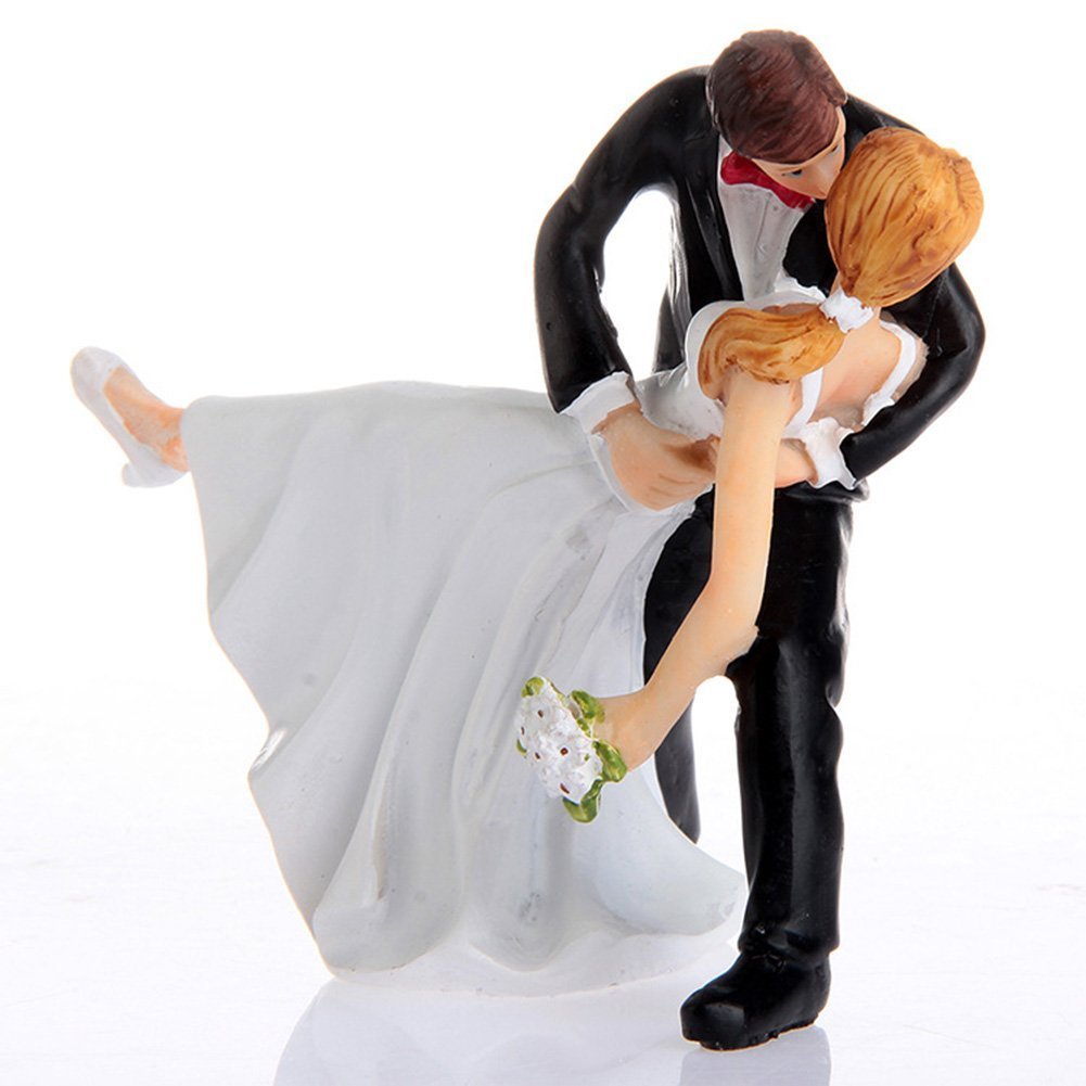 Lingstar A Romantic Dip Dancing Bride and Groom Couple Figurine Cakes