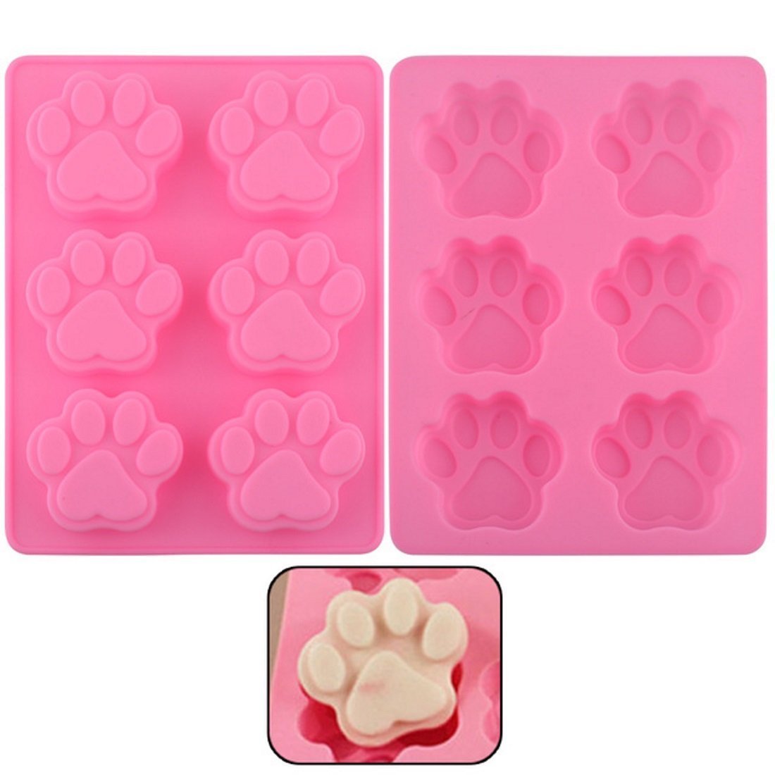Dog Paw Baking Molds Silicone Cake Molds For Dog Treats Cake
