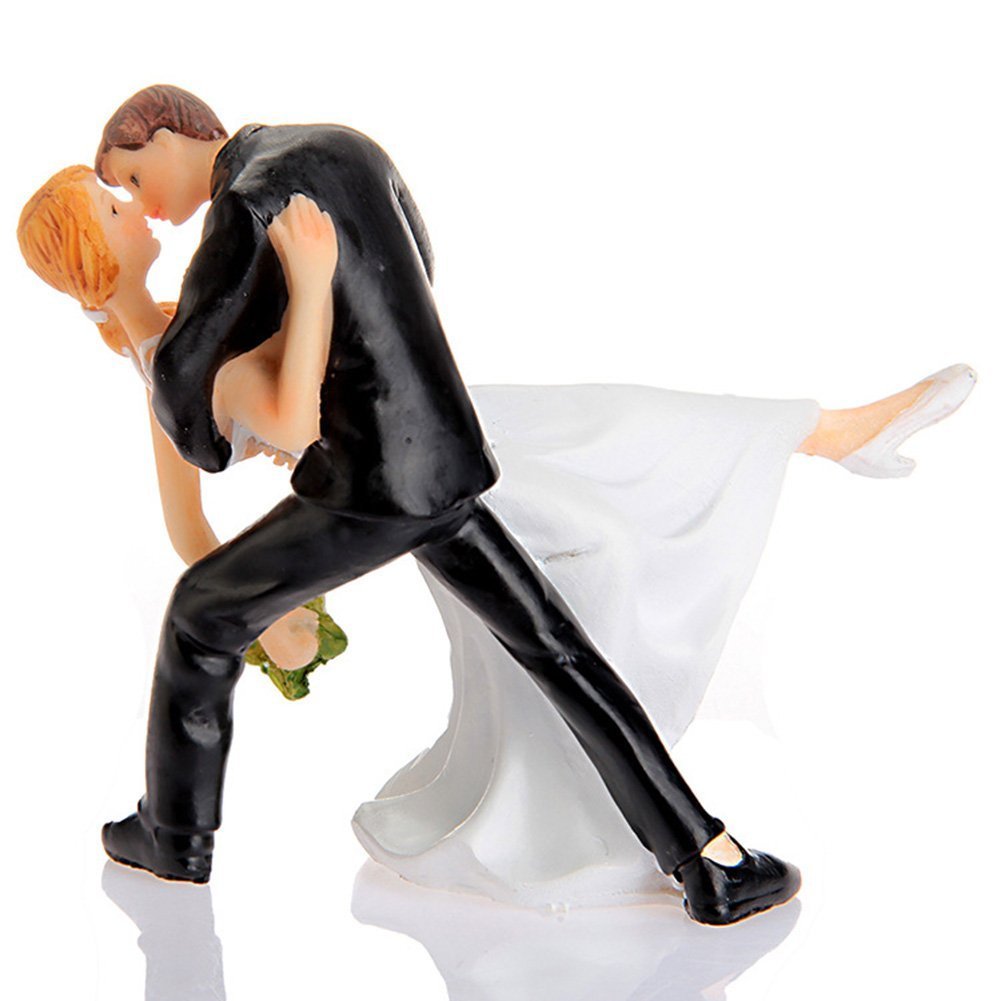 Lingstar A Romantic Dip Dancing Bride and Groom Couple Figurine Cakes