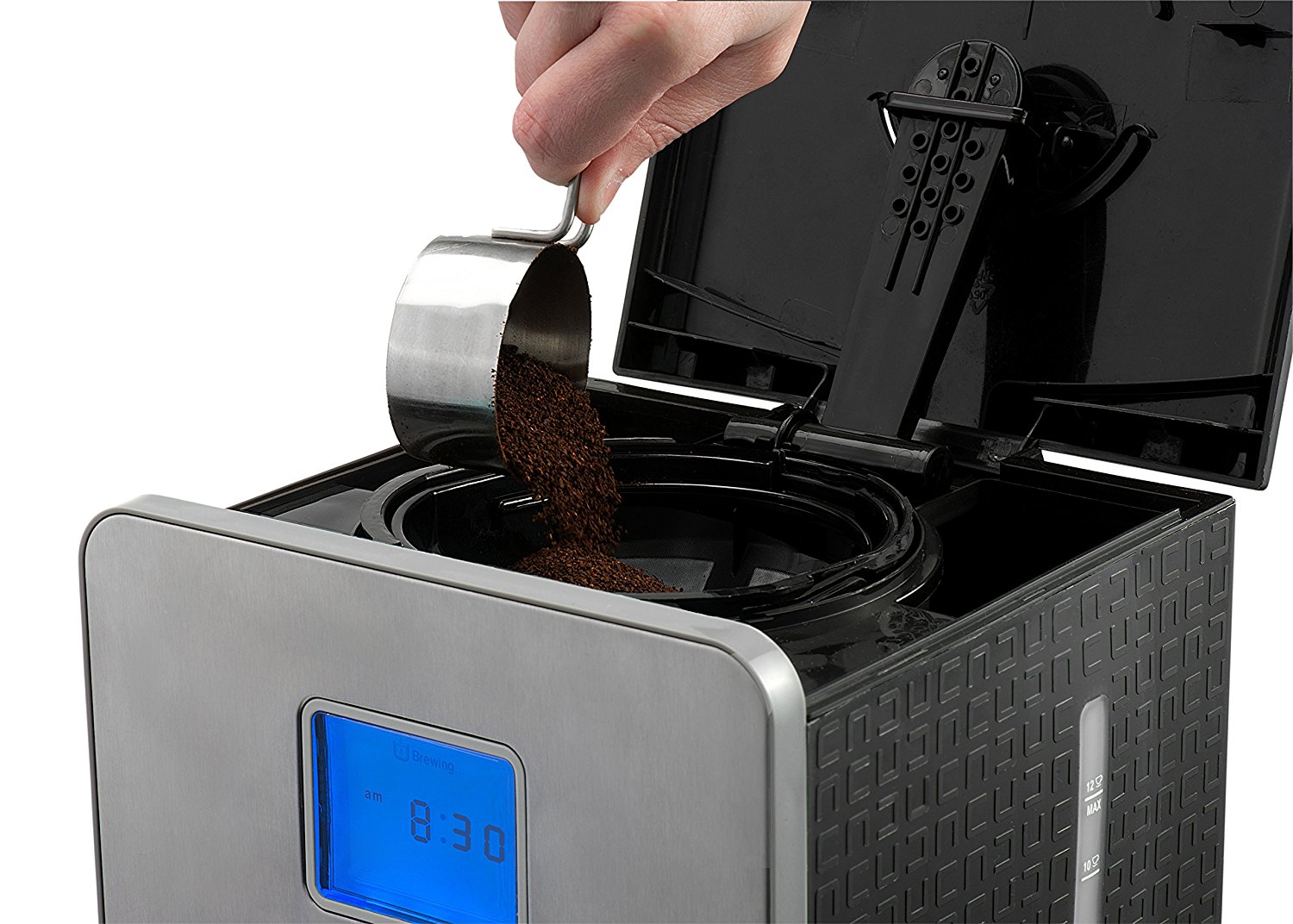 Chefman RJ1412SSPGrey 12 Cup Programmable Coffee Maker with