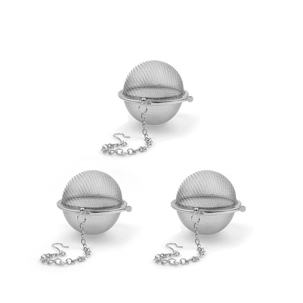 Tea Ball Infuser, Amsam 3 Pack Stainless Steel Mesh Tea Infuser 2Inch Tea Strainer Filters for