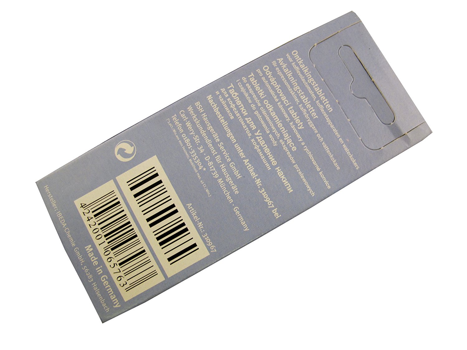 Bosch Original Tassimo Descaling Tablets (1 Box Of 6 Tablets) C/W N6