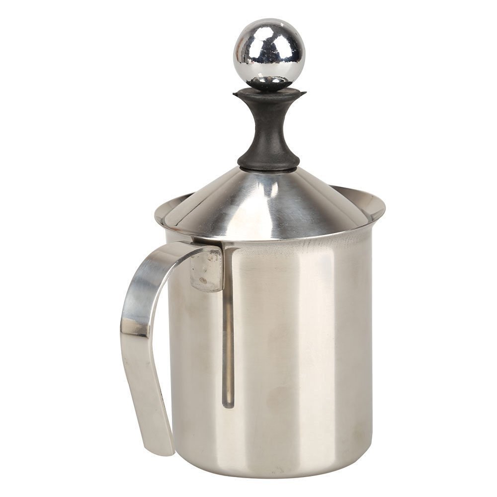 Generic 400ml Stainless Steel Milk Frother Double Mesh Milk Creamer
