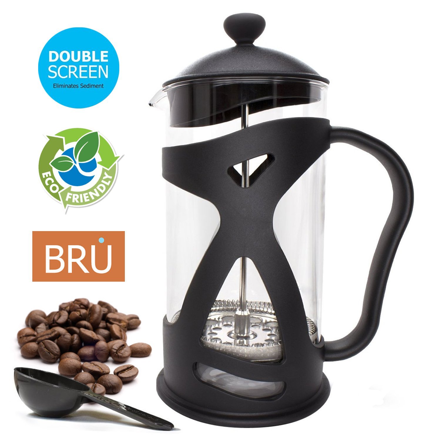 SALE! French Press BRU USA Durable Coffee & Tea Maker 1 Liter / 34
