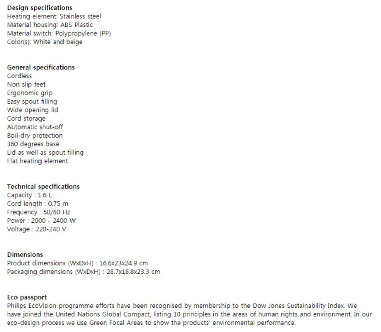 Philips HD9300 Electric Water Kettle Teapot 1.6L Coffee Tea 2400W 220V Kettle N6 free image download