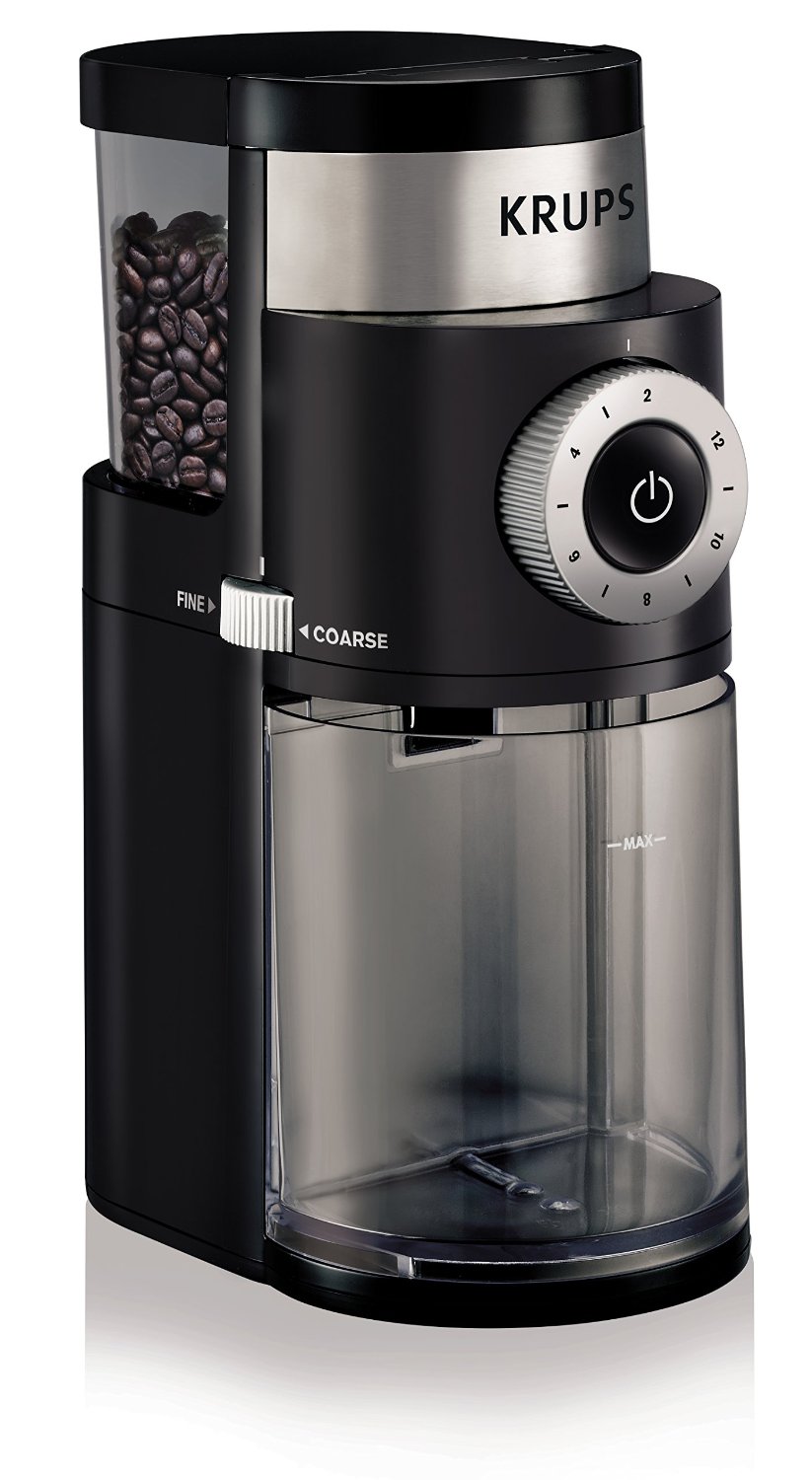 KRUPS GX5000 Professional Electric Coffee Burr Grinder with Grind Size