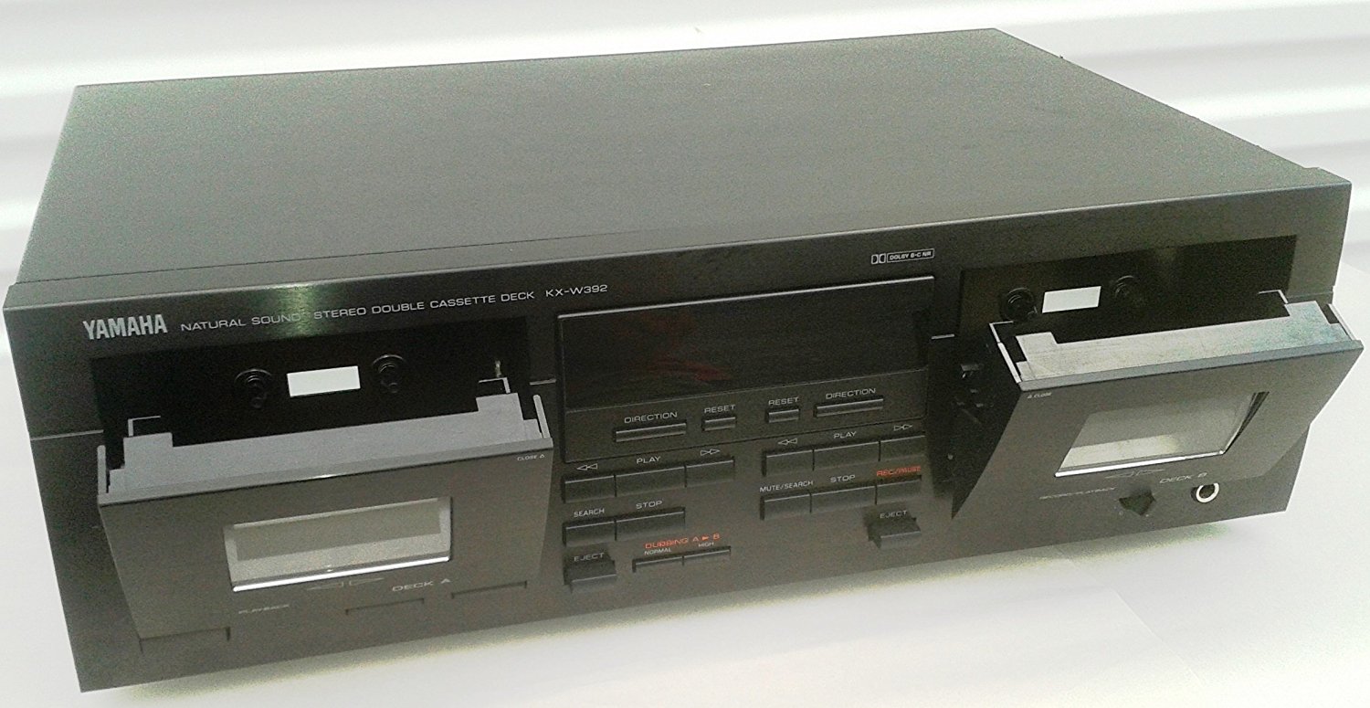 Yamaha KXW392 Recordable Auto Reverse Dual Cassette Tape Deck with