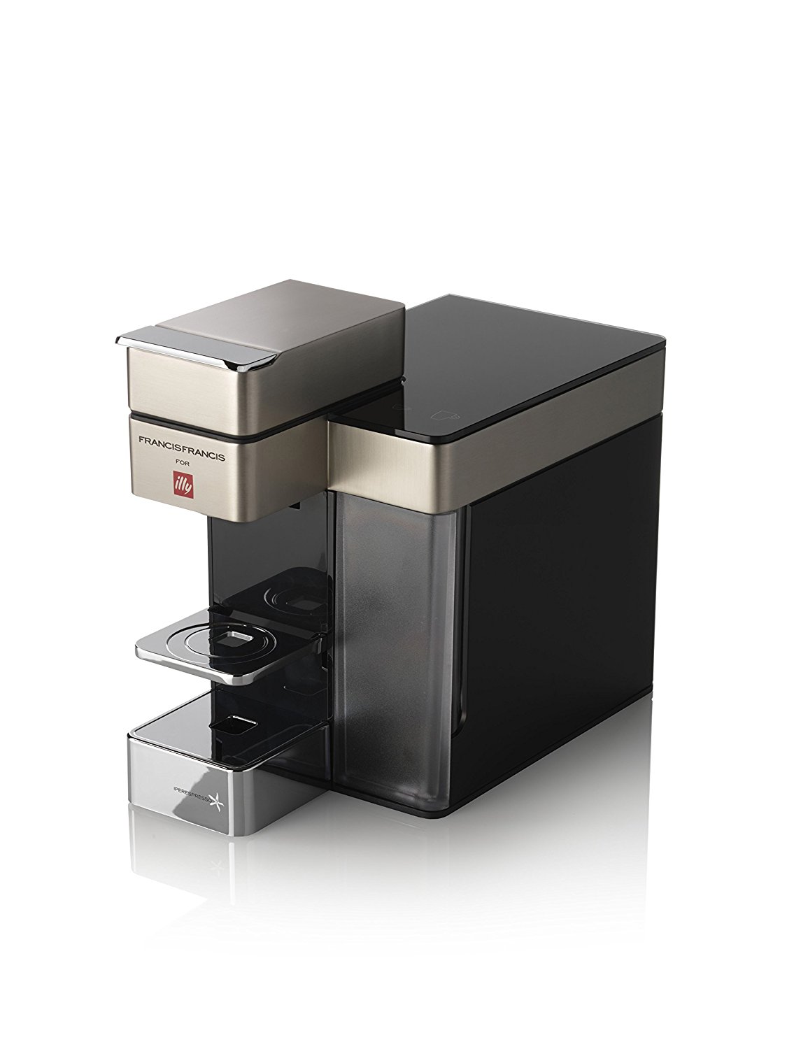 Francis Francis for Illy 60072 Y5 Duo Espresso & Coffee Machine, Silver
