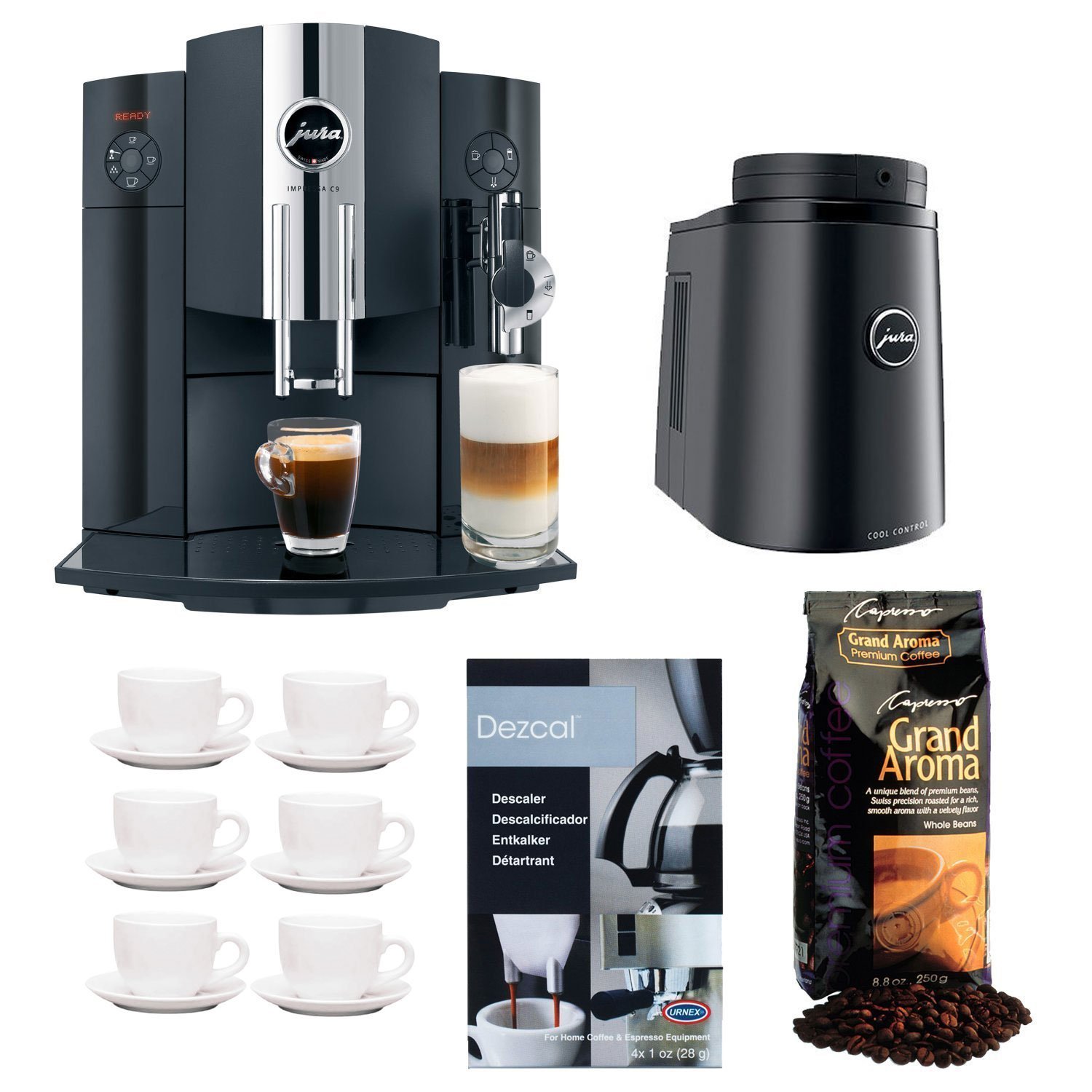 Jura Impressa C9 One Touch Espresso Machine (Refurbished/Piano Black