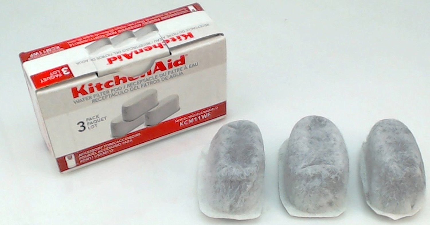 Brand New KitchenAid Coffee Maker Water Filter Pods, 3 Pack, Models