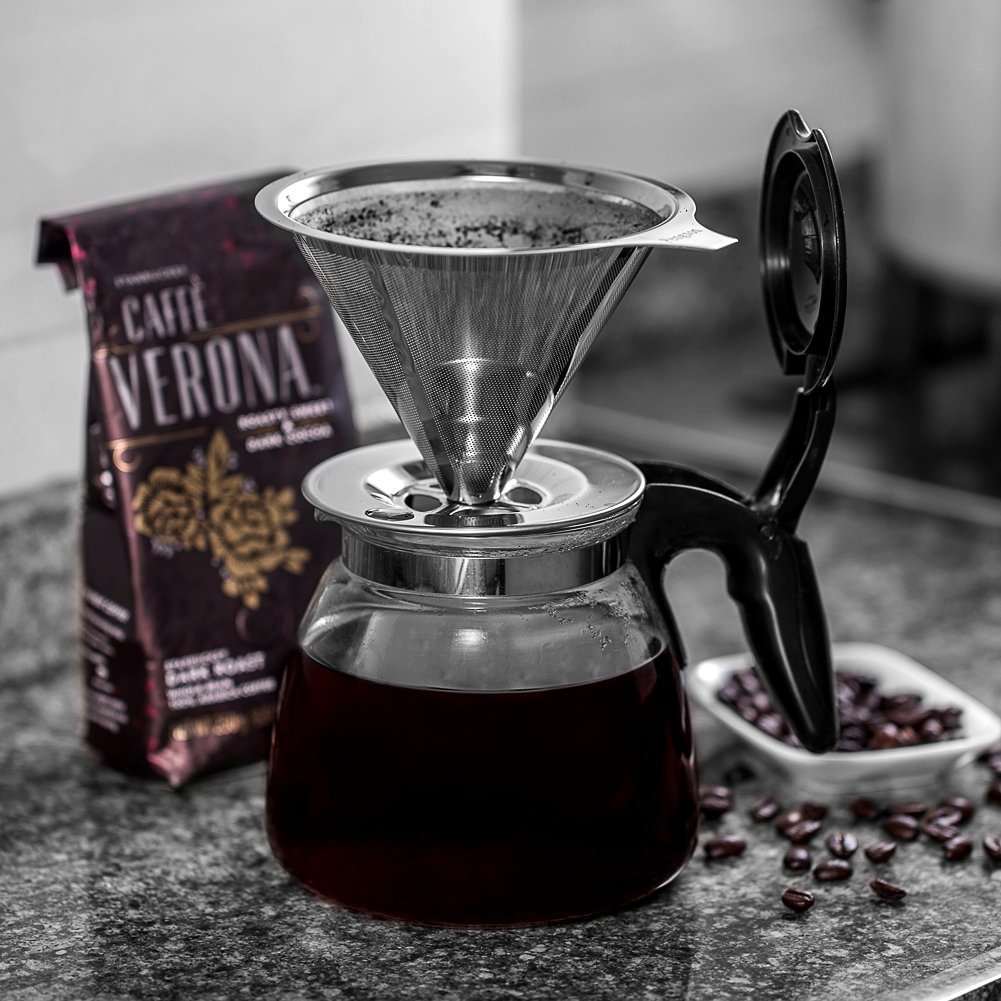 Stainless Steel Coffee Filter Reusable Coffee Filters Double Filter