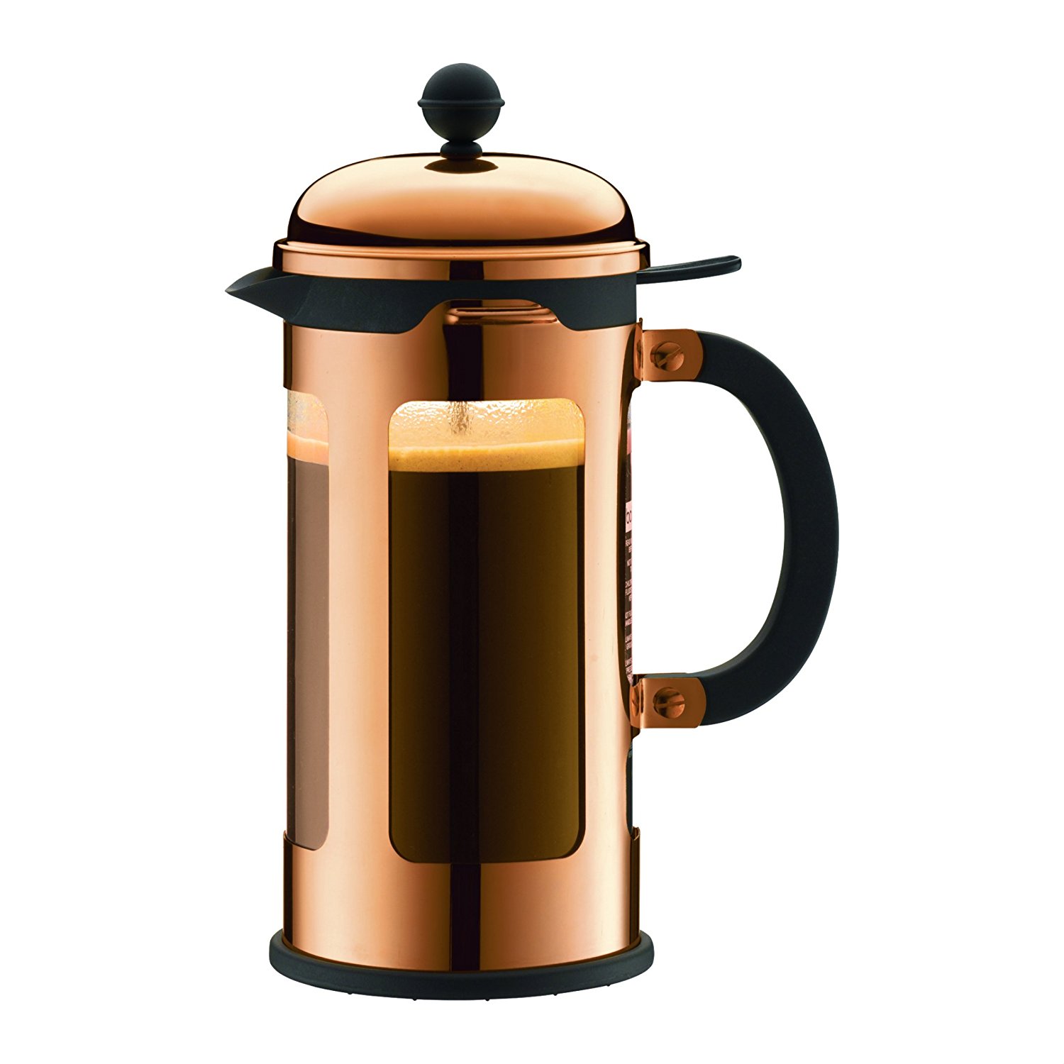 Bodum 1117218 8 Cup Chambord French Press Coffee Maker, 34 oz, Copper