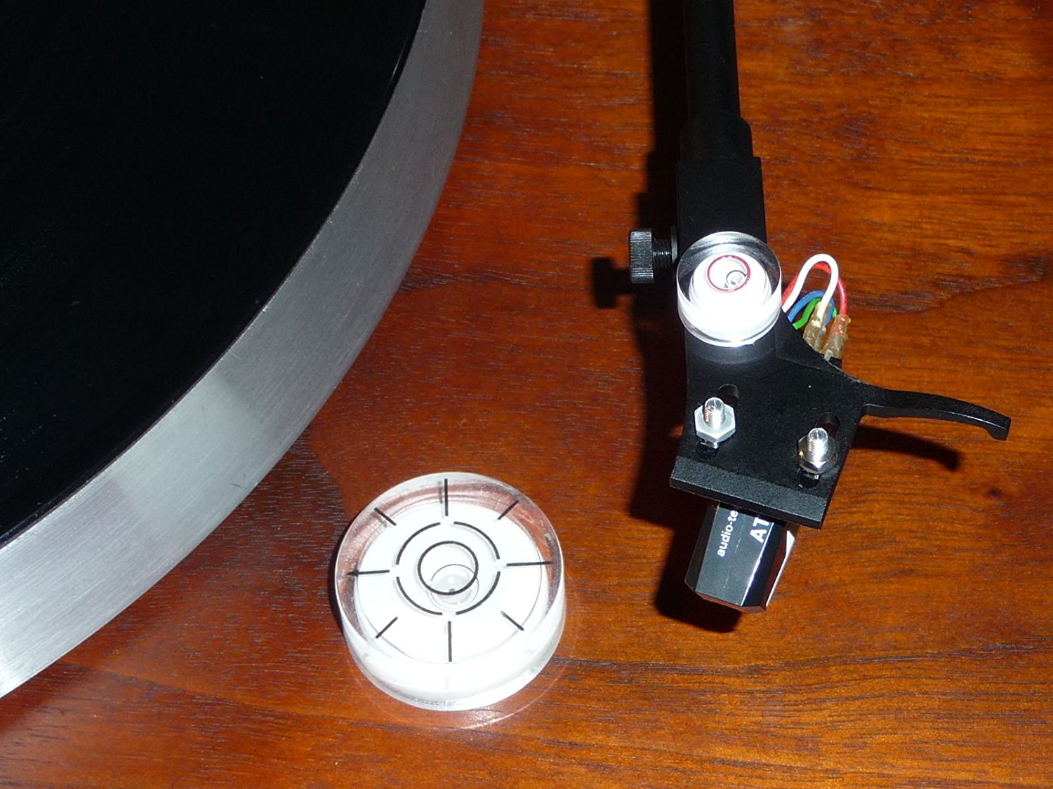 Turntable Platter and Tonearm VTA Azimuth Headshell Bubble Level Combo