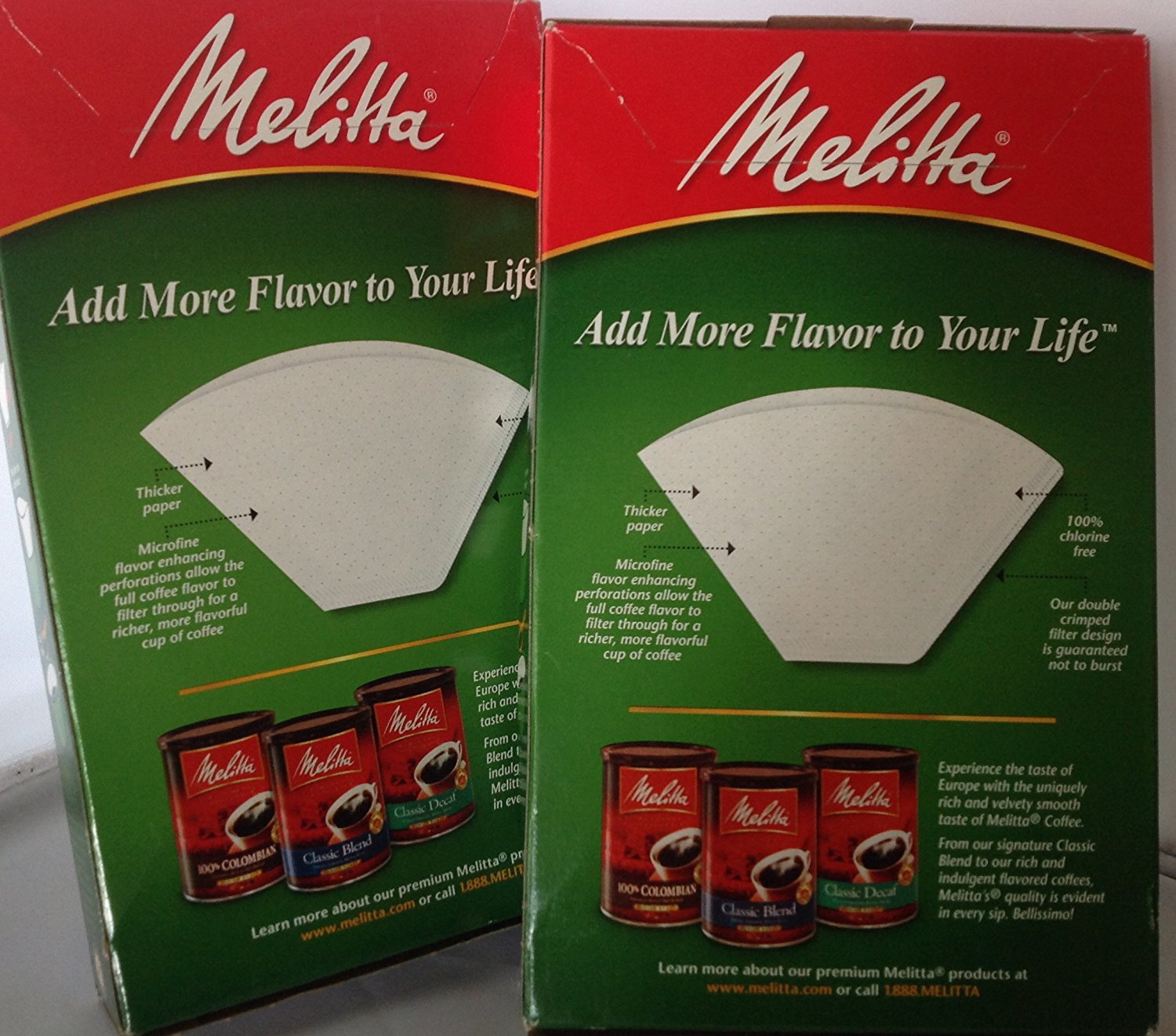 Melitta Coffee Filters 2 40 Ct. White (2 Boxes Total of 80 Filters