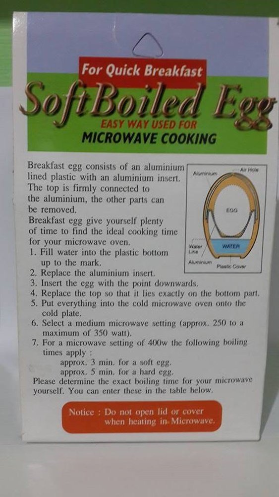 Kitchen Microwave Egg Boiler Portable PP Plastic Egg Cooker 1 Eggs