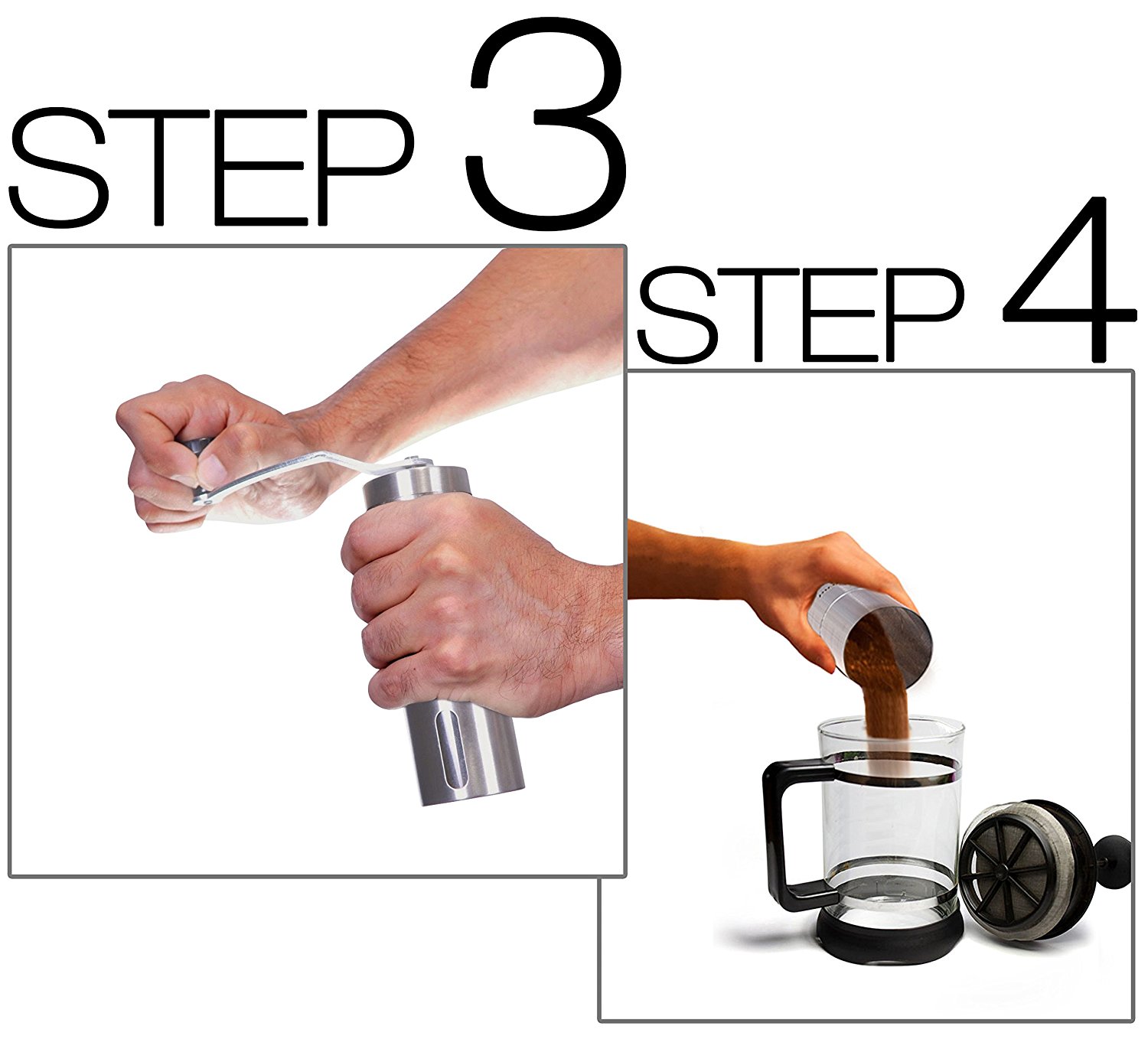 Thirst Friend MINI Manual Coffee Grinder With Free Cleaning Brush