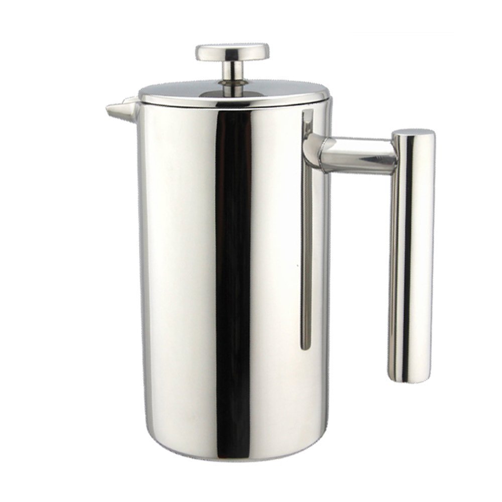 FAMILIFE French Press, Double Wall Stainless Steel, 800ml/27oz N3 free