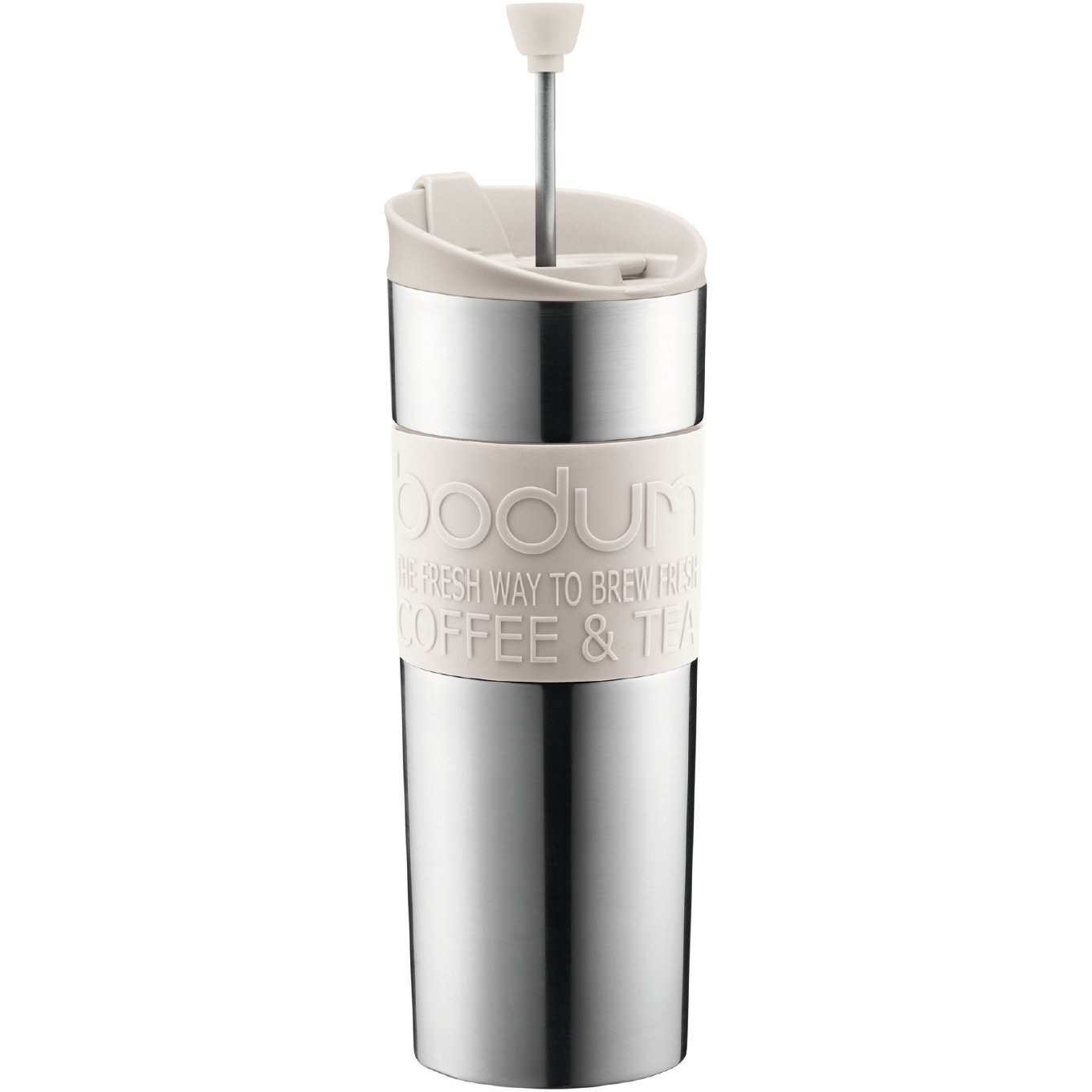 Bodum Insulated Stainless Steel Travel French Press with OffWhite