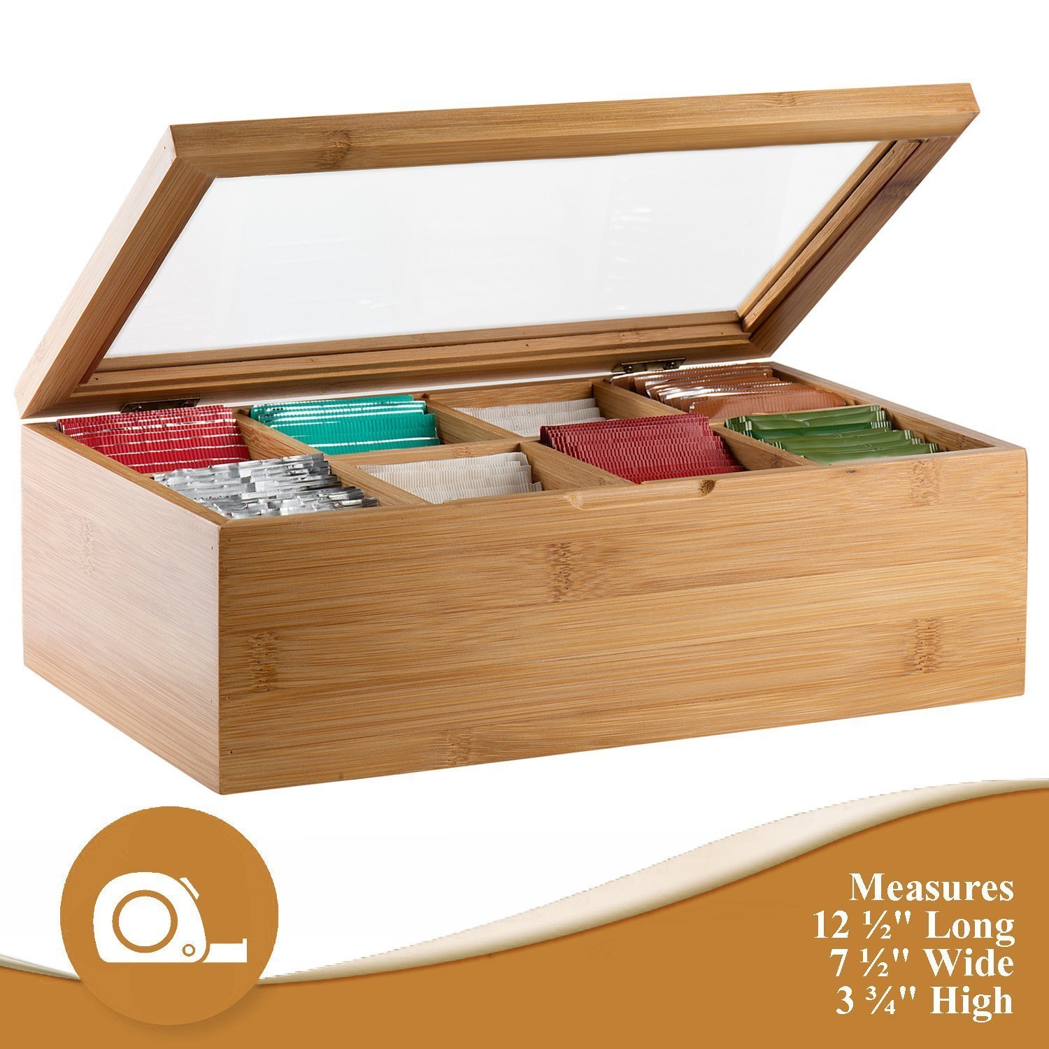 Bambüsi by Belmint Tea Storage Box with Hinged Lid