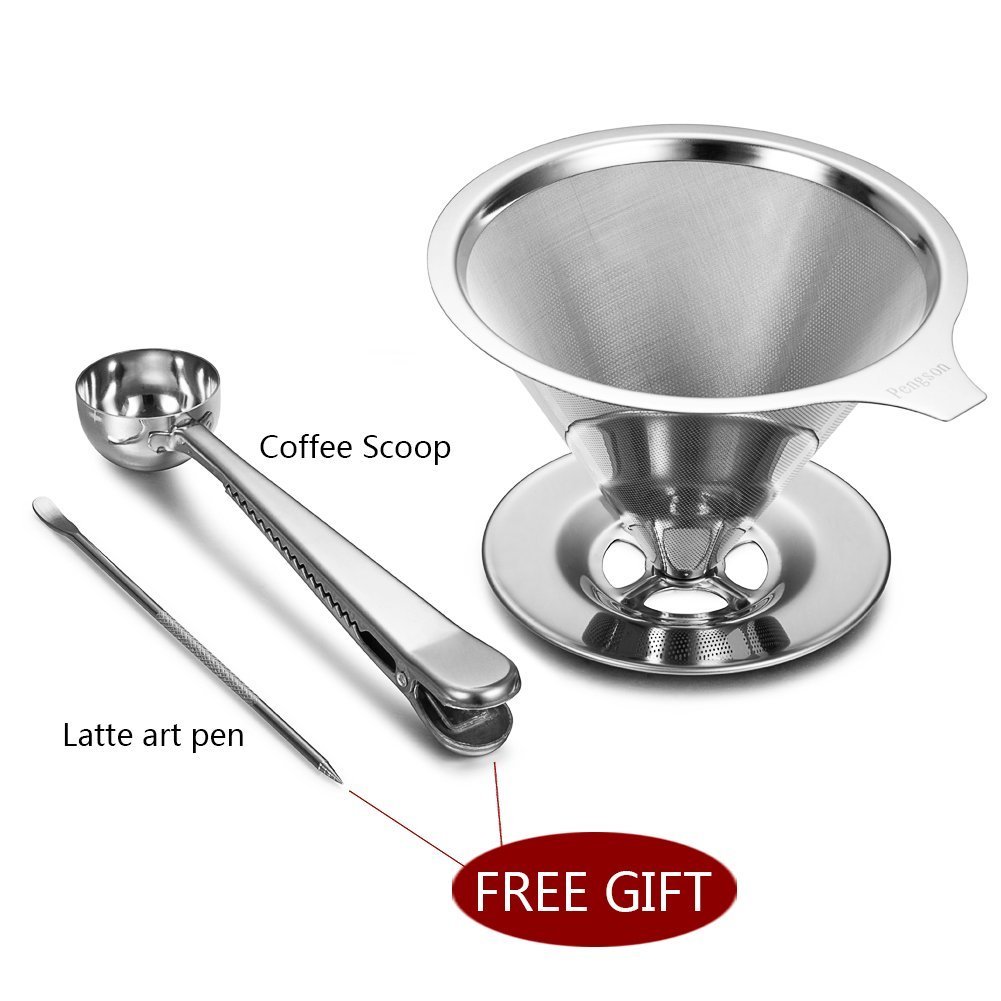 Stainless Steel Coffee Filter Reusable Coffee Filters Double Filter