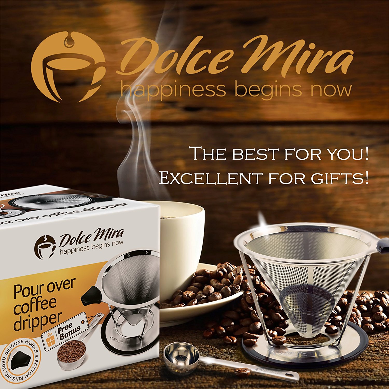 Clever Pour Over Coffee Dripper Reusable Hand Drip Coffee Maker For