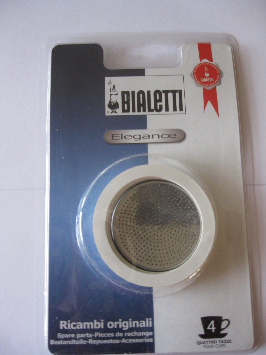Bialetti 4Cup Stainless Replacement Gasket / Filter Pack N2 free image