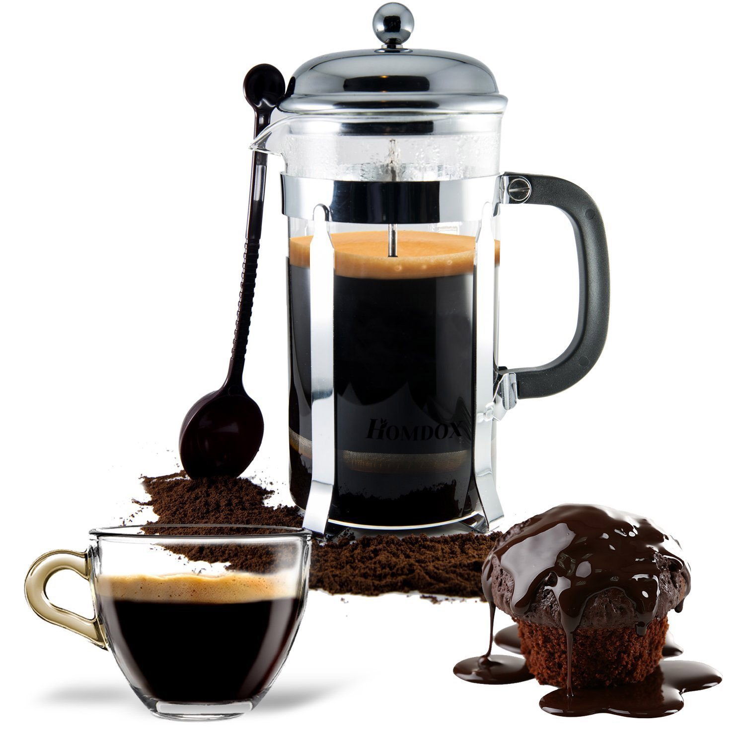 Homdox® French Press Coffee &Tea Maker Espresso with Heat Resistant