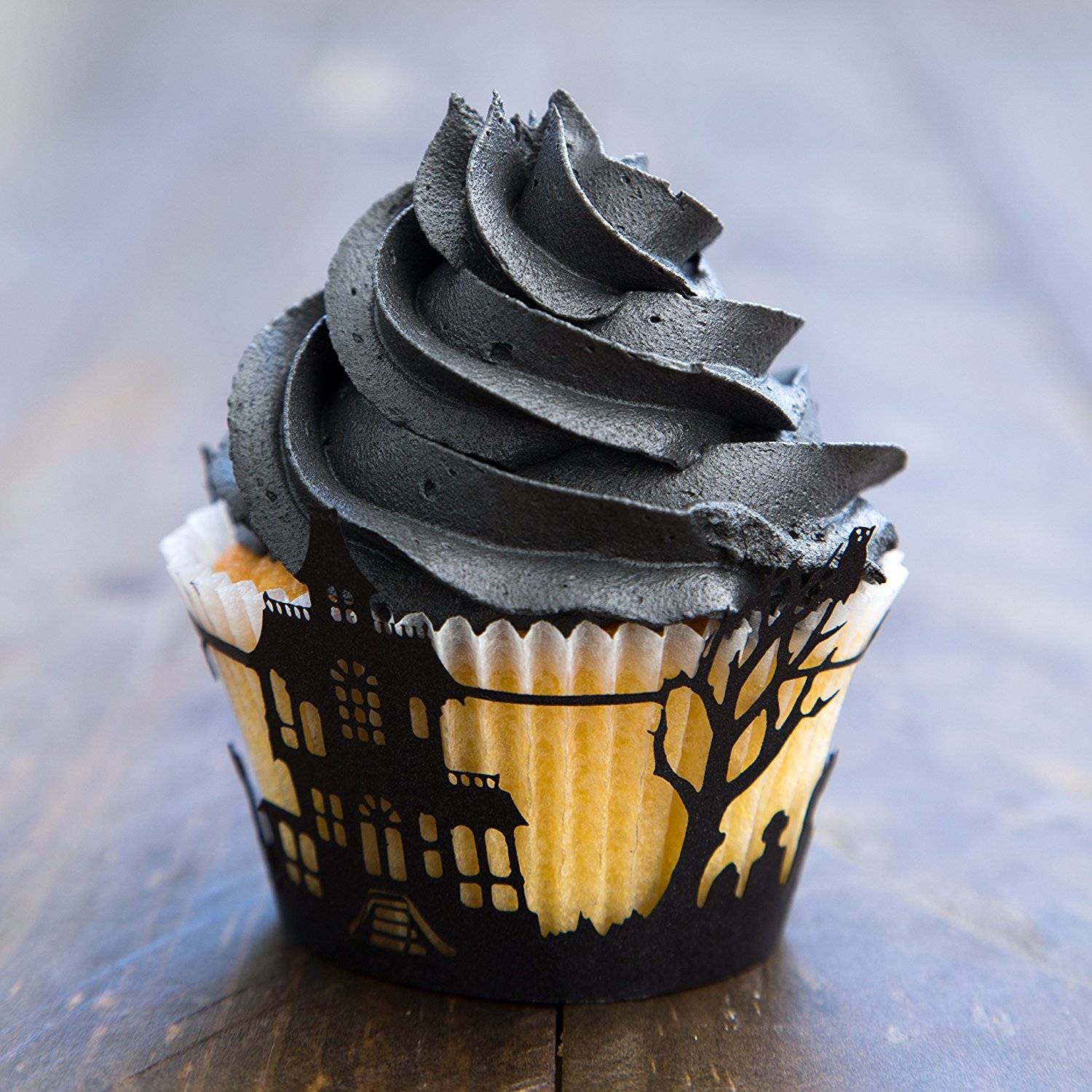 Cupcake Wrappers Haunted House x50pcs. 3 Halloween wraps to choose in