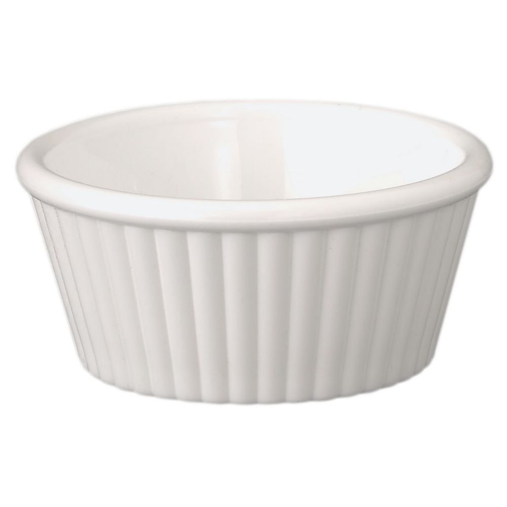 Gessner 0361A WHITE SAN Plastic 2 Oz. Fluted Ramekin Dozen free image