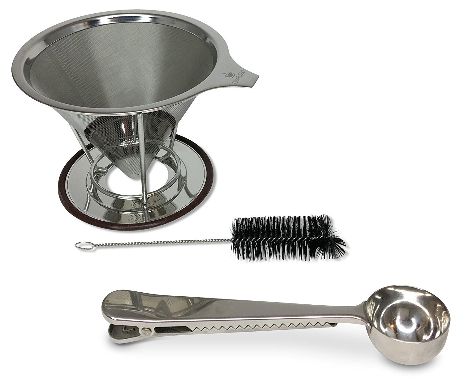 Blissful Sips Pour Over Coffee Filter (Single Cup) Stainless Steel