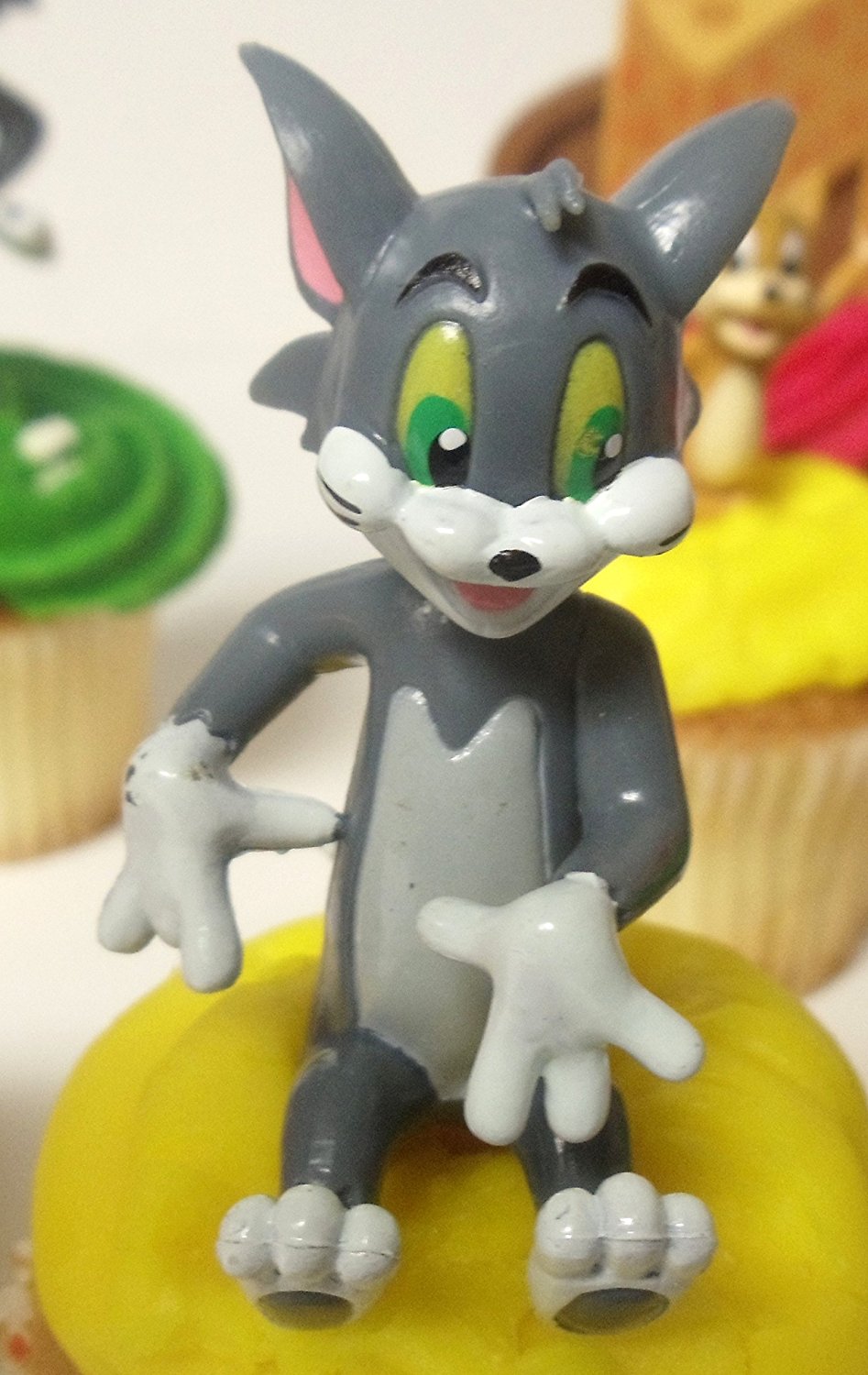 Tom and Jerry 11 Piece Birthday Cupcake Topper Set Featuring Tom, Jerry