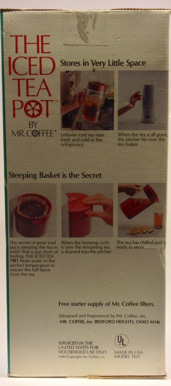Mr. Coffee The Iced Tea Pot Maker, 2 Quarts With Bonus Unbreakable Thermal Carafe TM1 free image